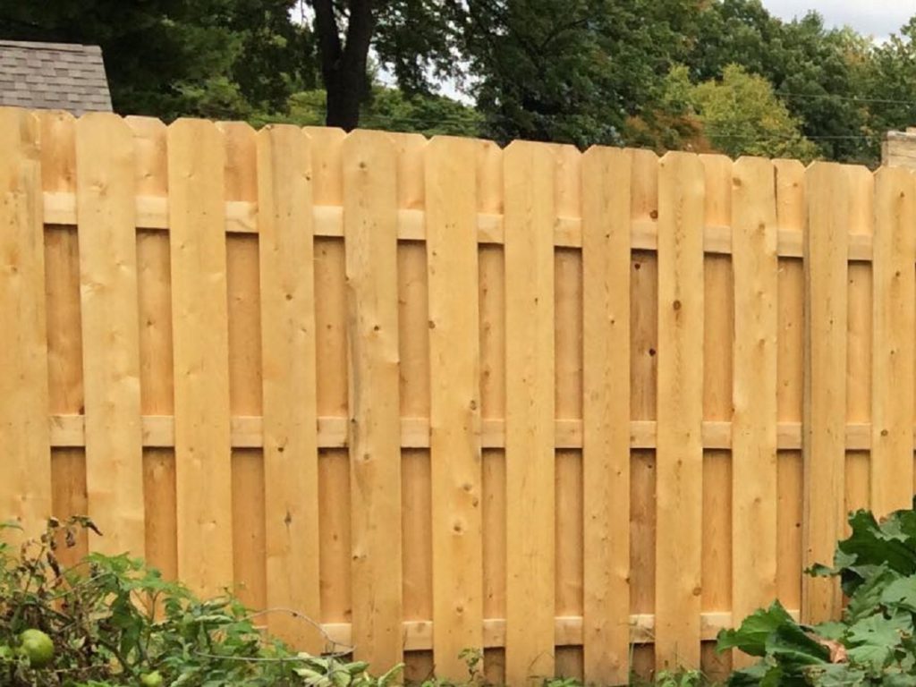 Tall wooden fence